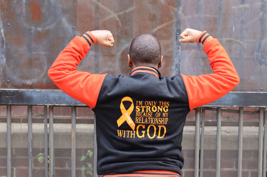 I’M ONLY THIS STRONG BECAUSE OF MY RELATIONSHIP WITH GOD JACKET